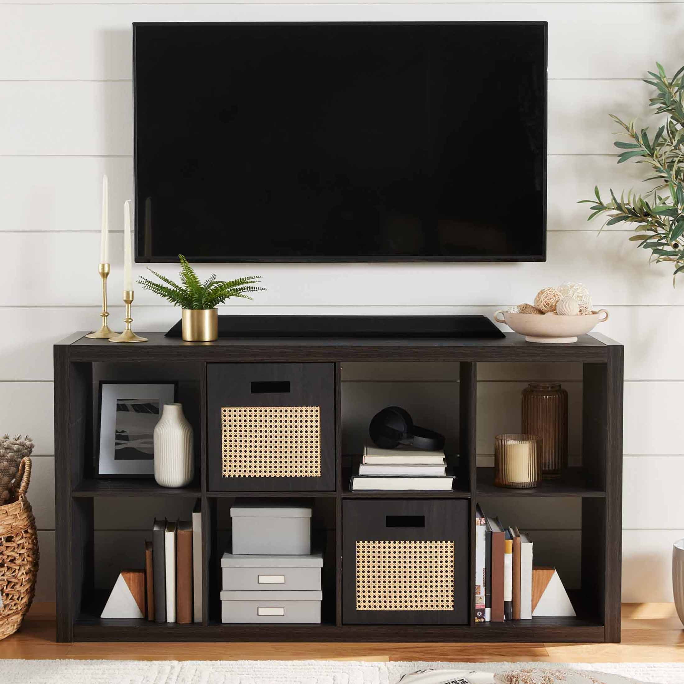 Better Homes Gardens 8 Cube Storage Organizer Charcoal Walmart