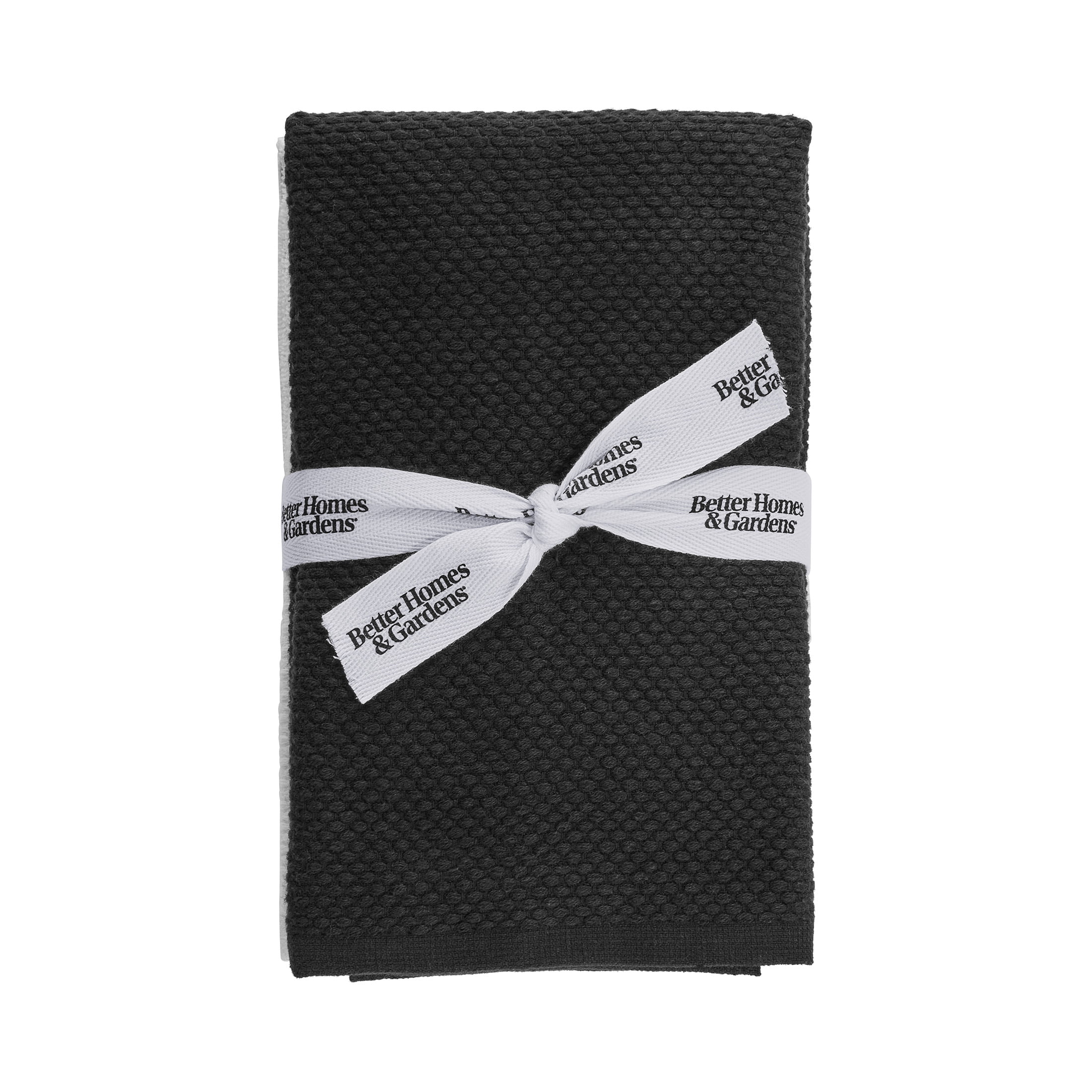 Better Homes & Gardens 8-Pack Barmop, 16"x19", Rich Black