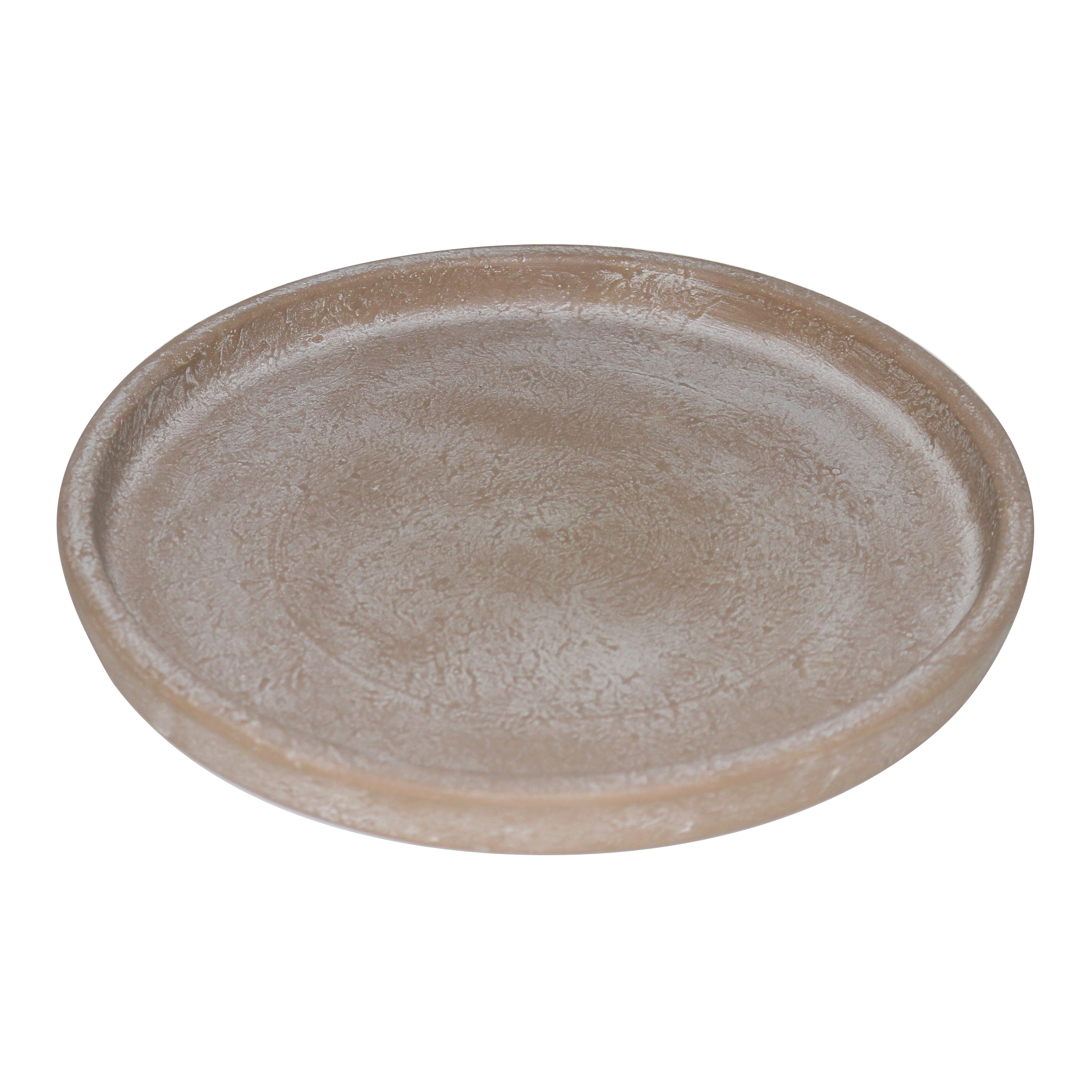 Better Homes & Gardens 8 in. Hand-painted Brown Earthenware Saucer