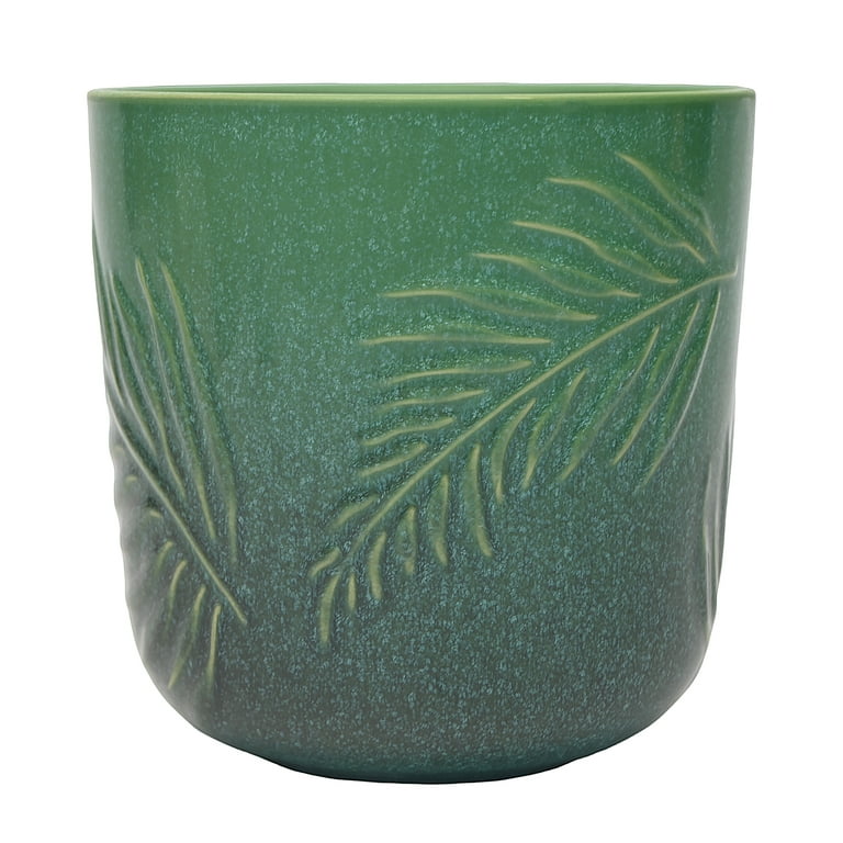 Better Homes & Gardens 8-Inch Ceramic Planter with Botanical Design