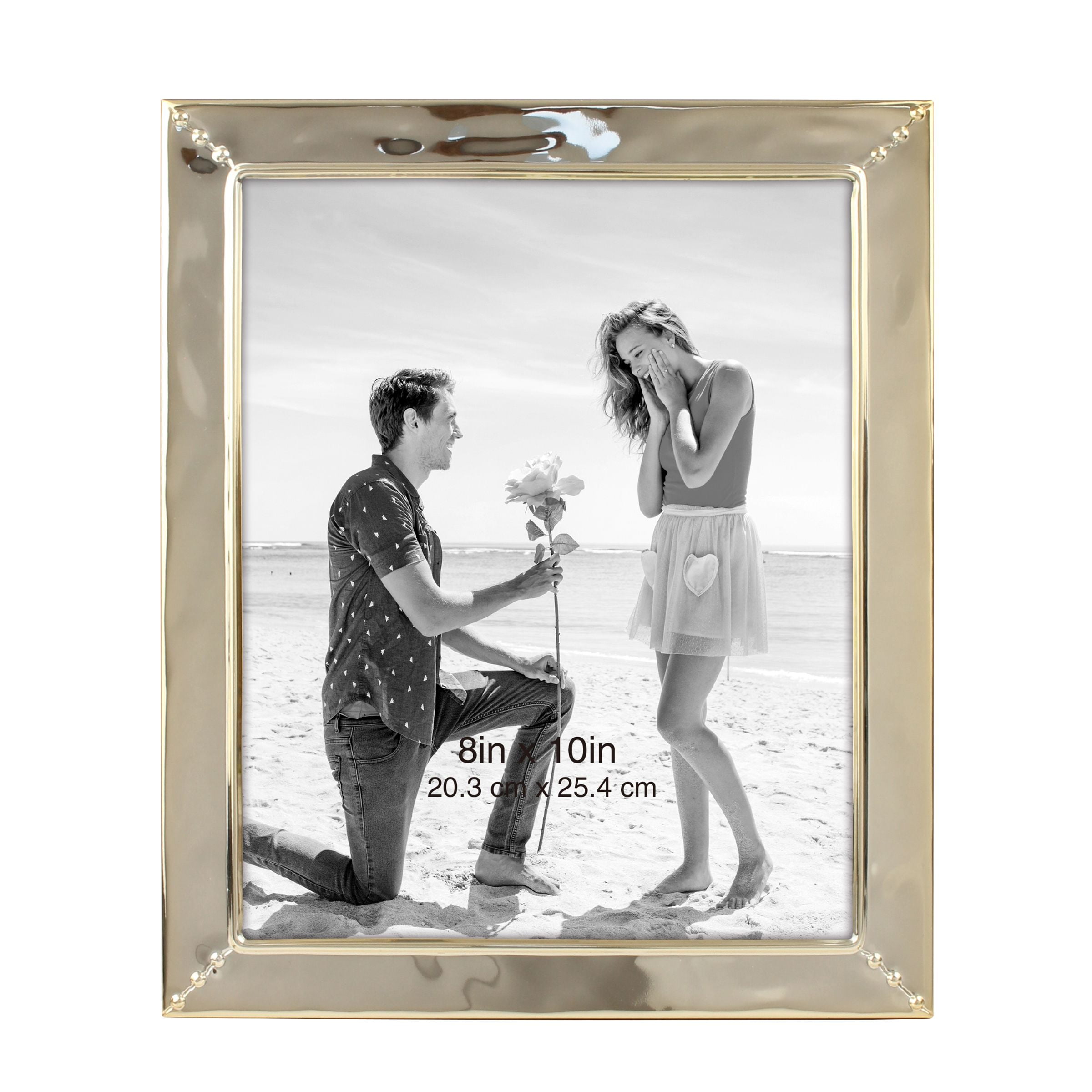 Better Homes & Gardens 8" x 10" Rectangle Metal Tabletop  Picture Frame, Gold