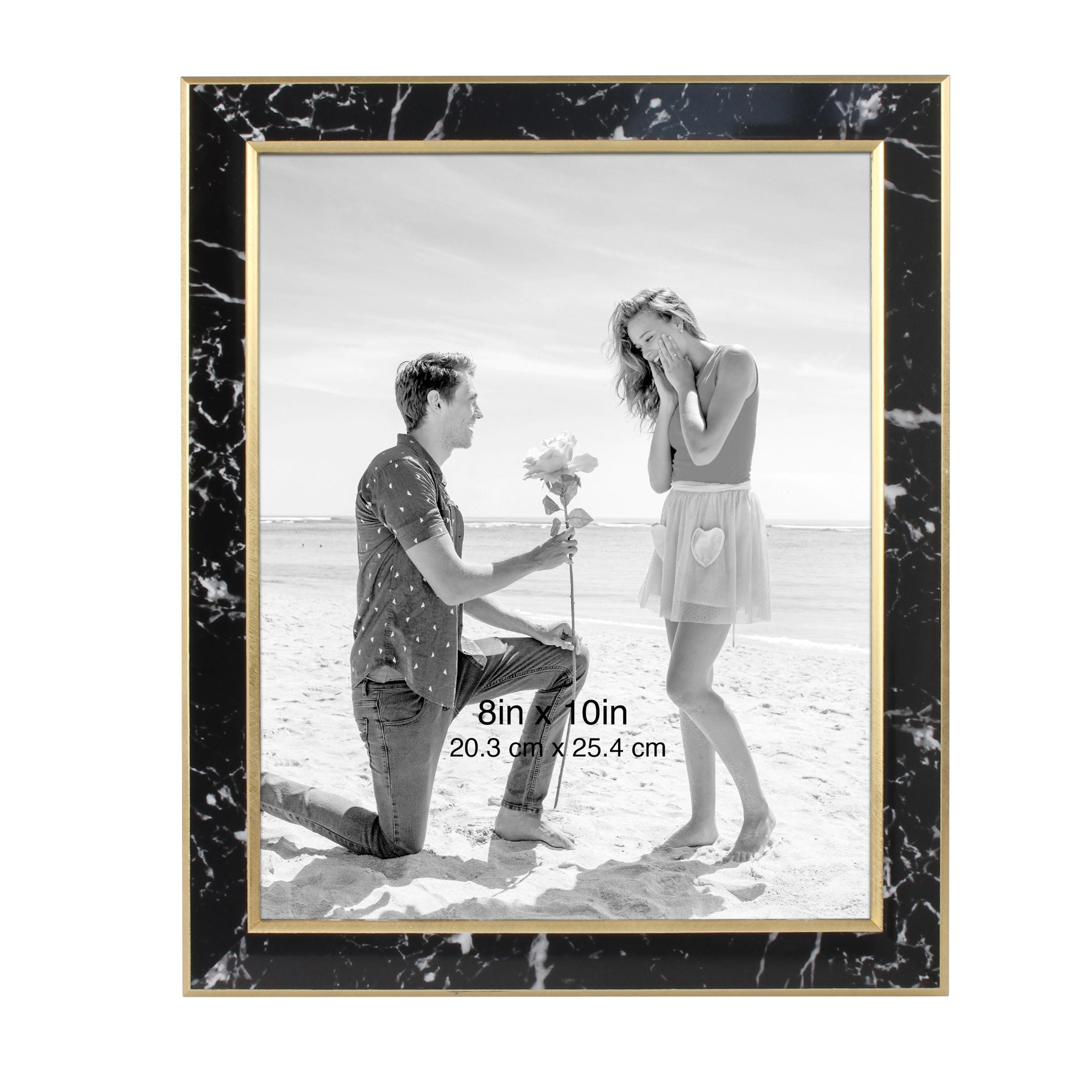 Better Homes & Gardens 8" x 10" Rectangle Plastic Tabletop Single Picture Frame, Black