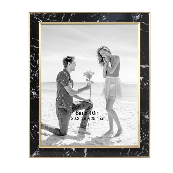 Better Homes & Gardens 8" x 10" Rectangle Plastic Tabletop Single Picture Frame, Black