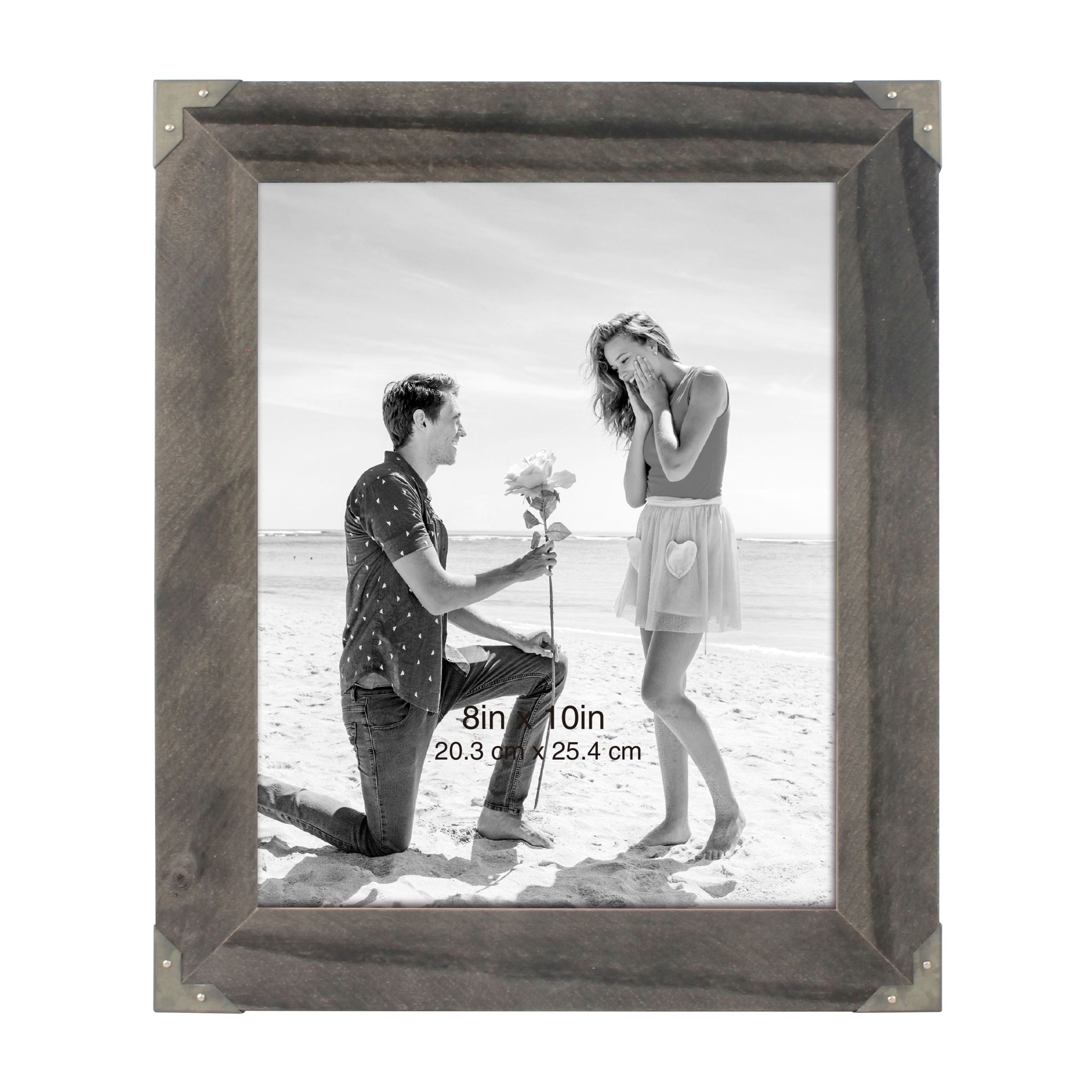 Better Homes & Gardens 8" x 10" Rectangle Wood Tabletop Single Picture Frame, Brown