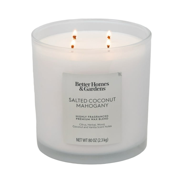 Better Homes & Gardens Salted Coconut Mahogany Scented 4-Wick