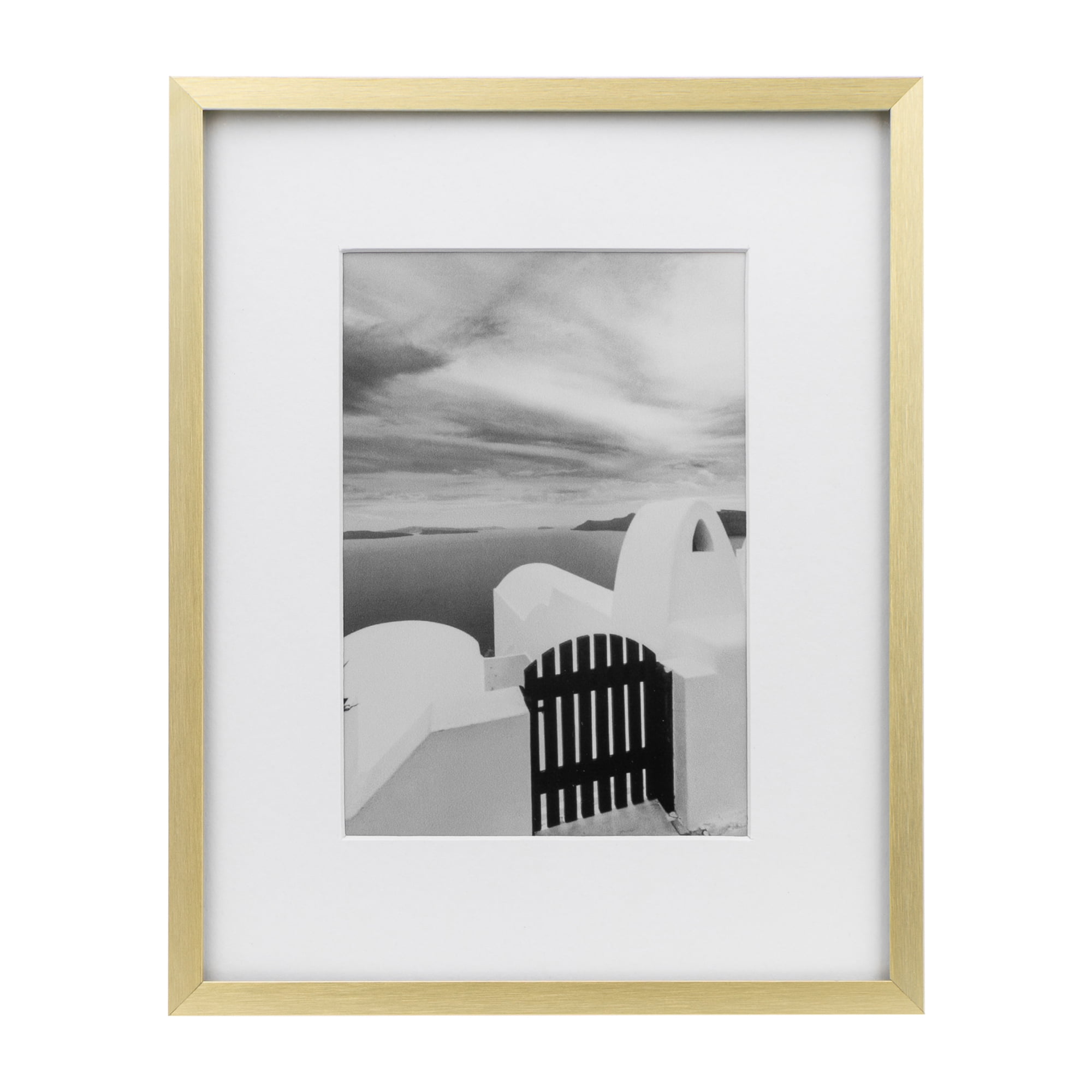 Better Homes & Gardens 8 x 10 Gold Gallery Wall Picture Frame, Matted to 5 x 7
