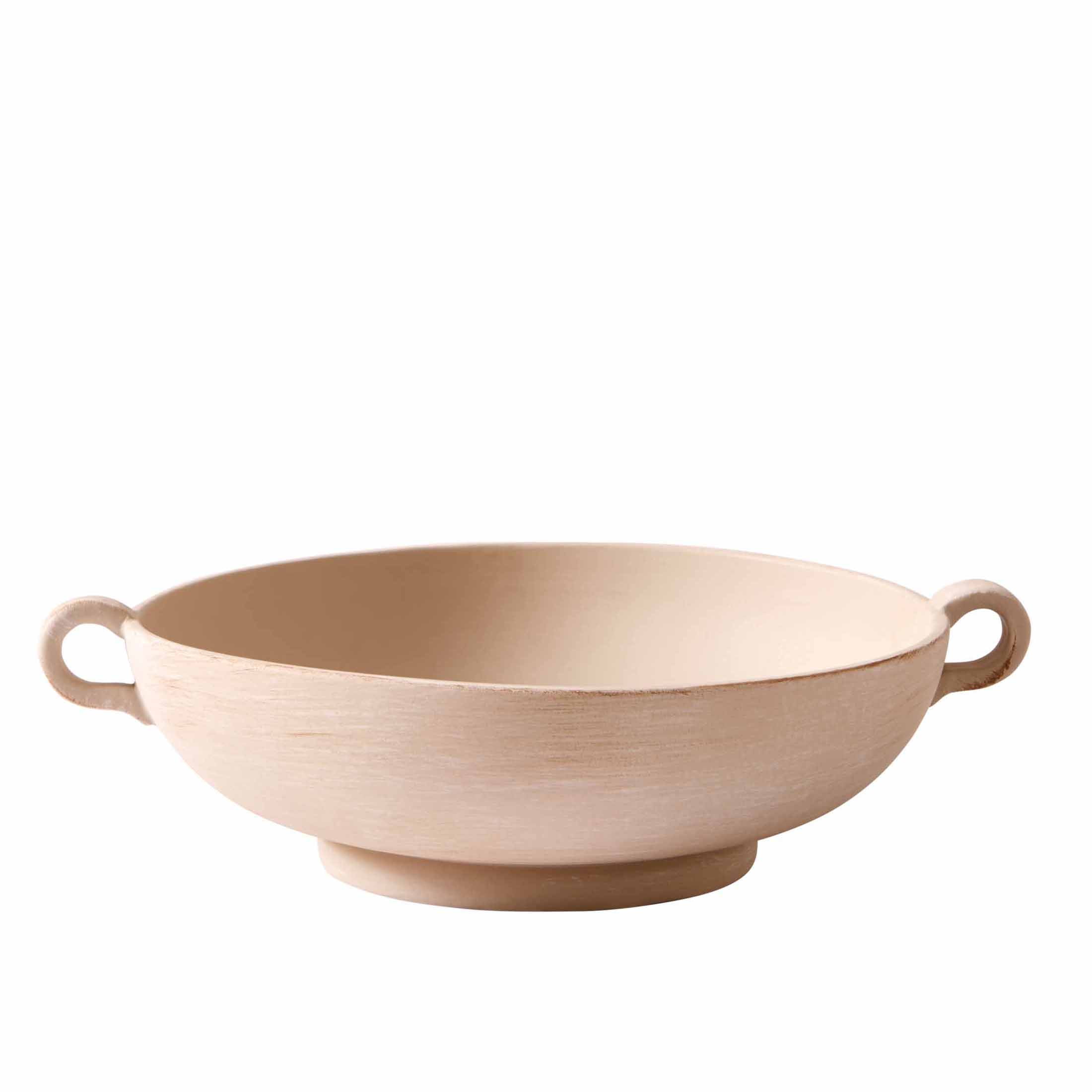Better Homes & Gardens 9.75" Ceramic Low Stone Distressed Bowl, Taupe