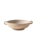 thumbnail image 1 of Better Homes & Gardens 9.75" Ceramic Low Stone Distressed Bowl, Taupe, 1 of 5