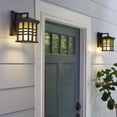 thumbnail image 1 of BH&G Traditional 1-Light Outdoor Wall Scone 9W /60W Eqv A19 LED Bulb,Black Bronze Stained Glass,CA, 1 of 12