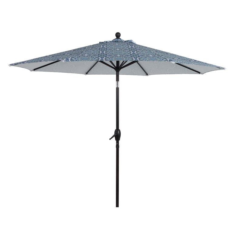 costco patio umbrella Sunvilla 10' Round Solar LED Market Umbrella