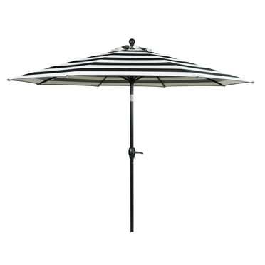 Better Homes & Gardens 9' Cabana Stripe Patio Umbrella, Crank Lift and 3 Position Tilt