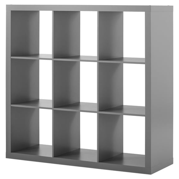 Better Homes & Gardens 9-Cube Storage Organizer, Gray
