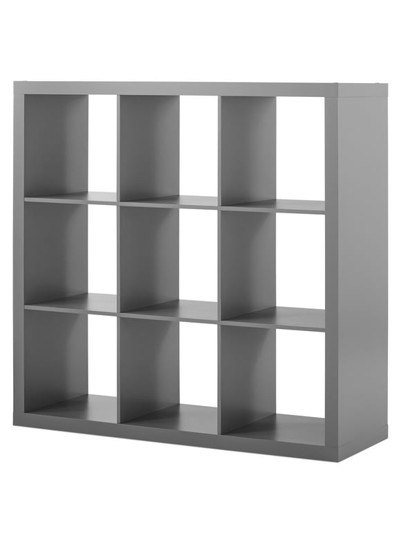 Better Homes & Gardens 9-Cube Storage Organizer, Gray