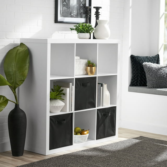 Better Homes & Gardens 9Cube Storage Organizer, White Texture