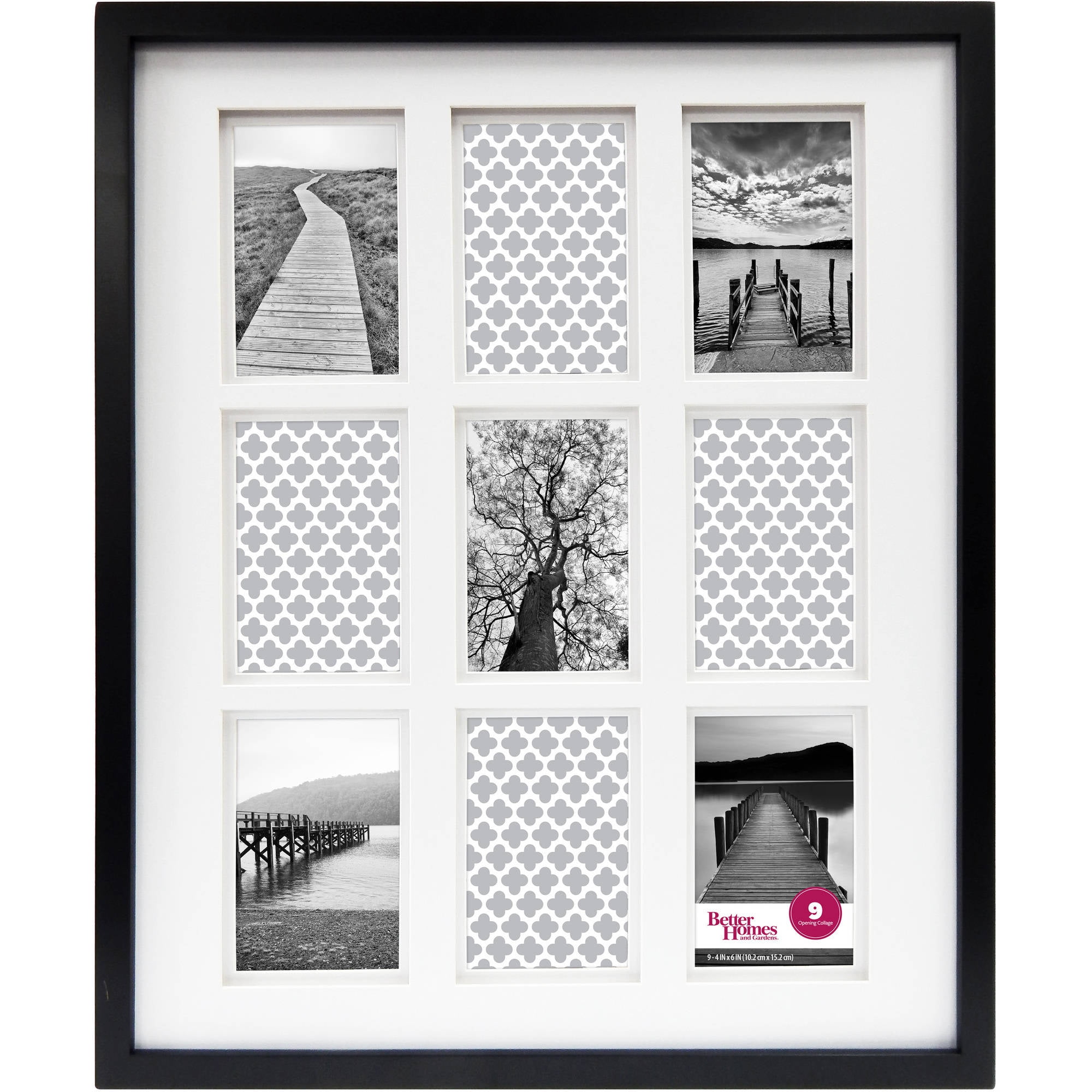Better Homes & Gardens 9Opening Thin Gallery Frame, Black