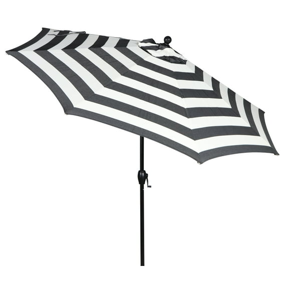 Better Homes & Gardens 9' Outdoor Market Patio Umbrella, Ibiza Stripe