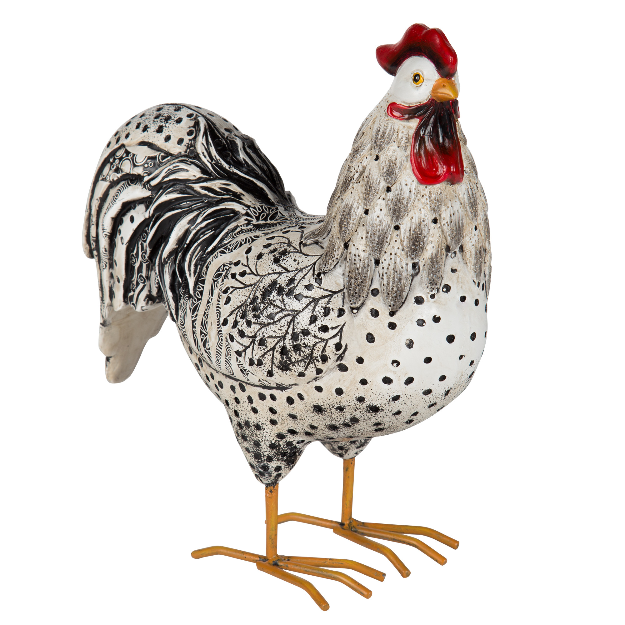 Better Homes & Gardens 9" Rustic Red & Gray Farmhouse Chicken Figurine - image 1 of 5