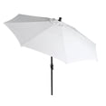 thumbnail image 1 of Better Homes & Gardens 9-foot Outdoor Market Patio Umbrella, White with Ticking Stripe, 1 of 6