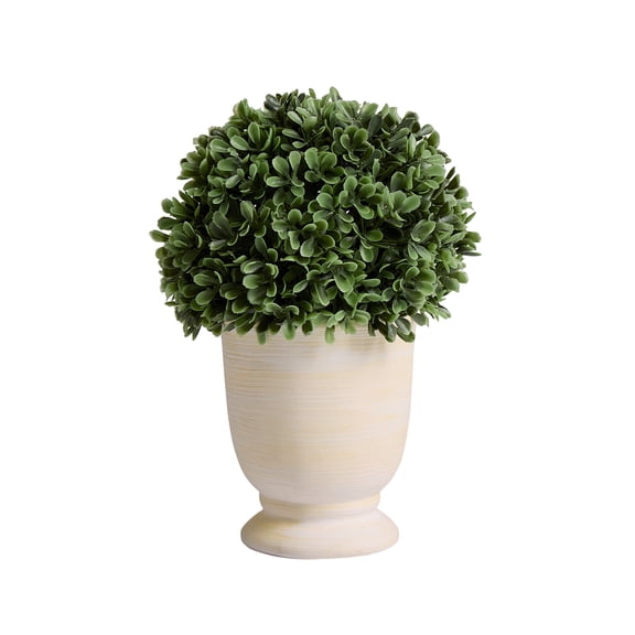 Better Homes & Gardens 9 in Artificial Boxwood Tree in White Ceramic Pot