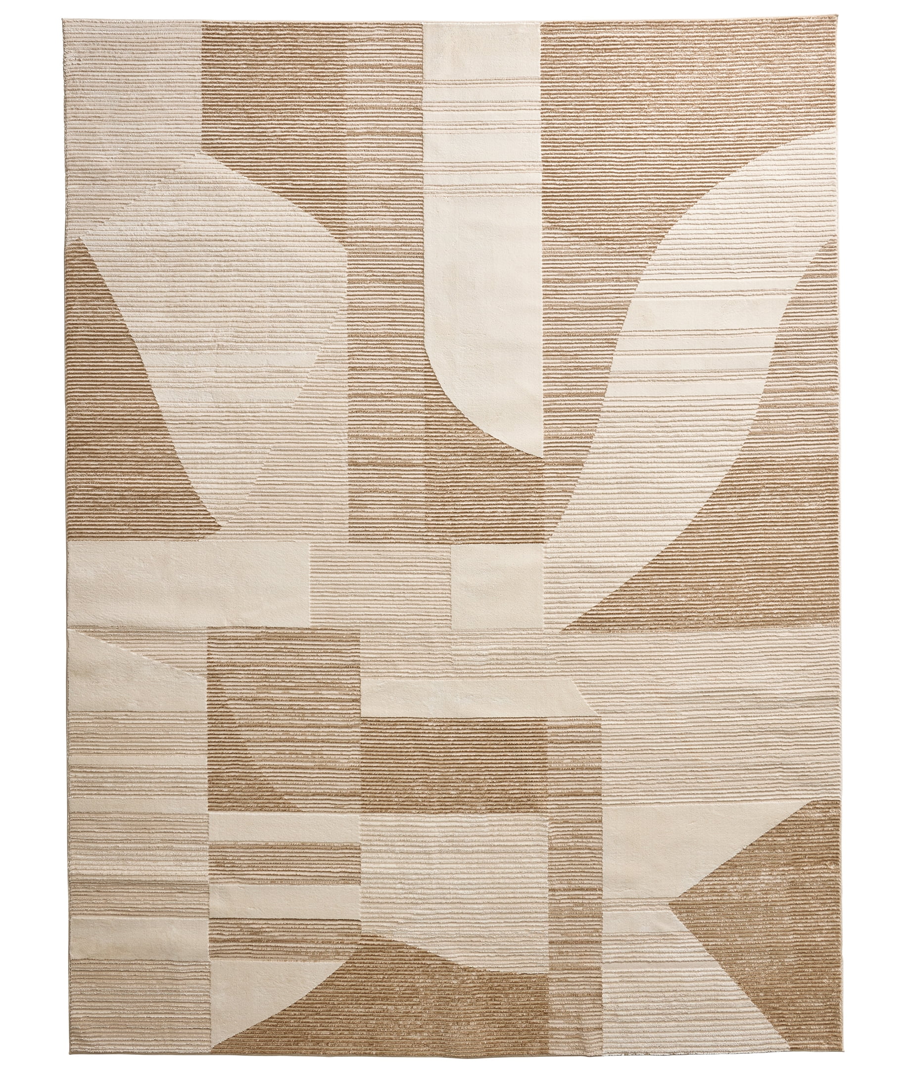 Better Homes & Gardens Neutral Modern Shapes Abstract Indoor Area Rug, 9'x12'
