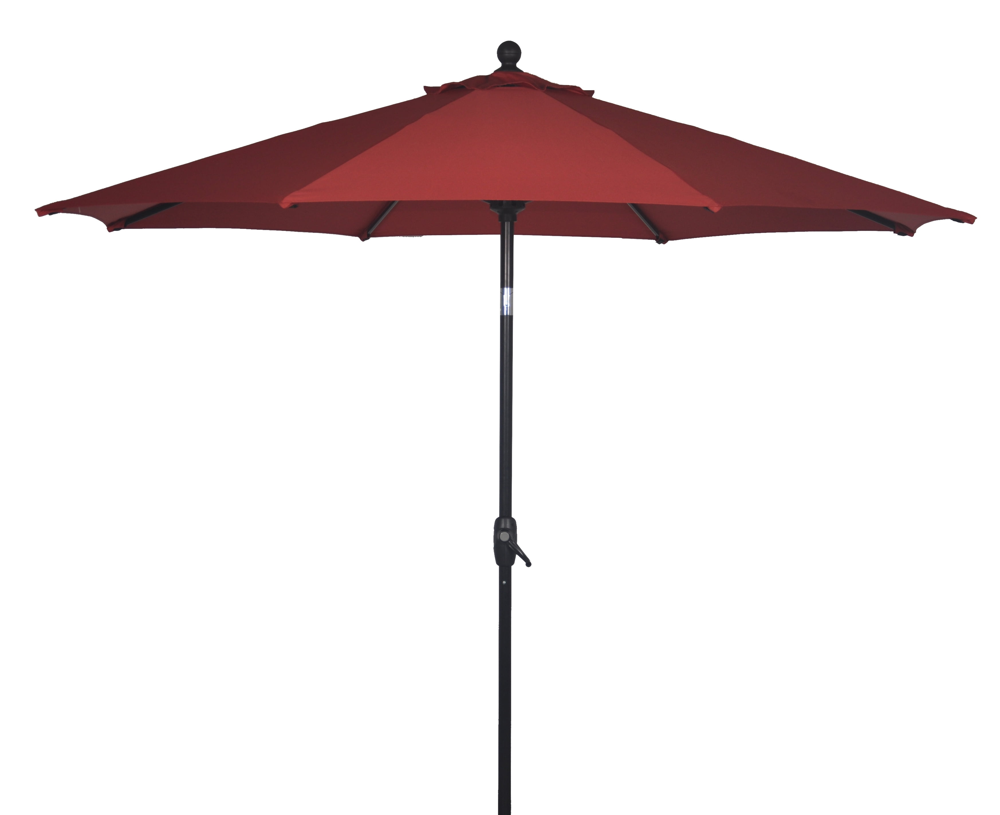 Better Homes & Gardens 9ft Red Solid Print Round Tilting Crank Patio Umbrella