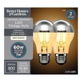 thumbnail image 1 of Better Homes & Gardens A19 Silver Dipped Vintage LED Soft White Light Bulb, 40 watts, Dimmable, E26, 2 Pk, 1 of 10