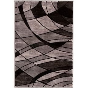 Better Homes & Gardens Abstract Indoor Area Rug, Gray, 5 ft x 7 ft