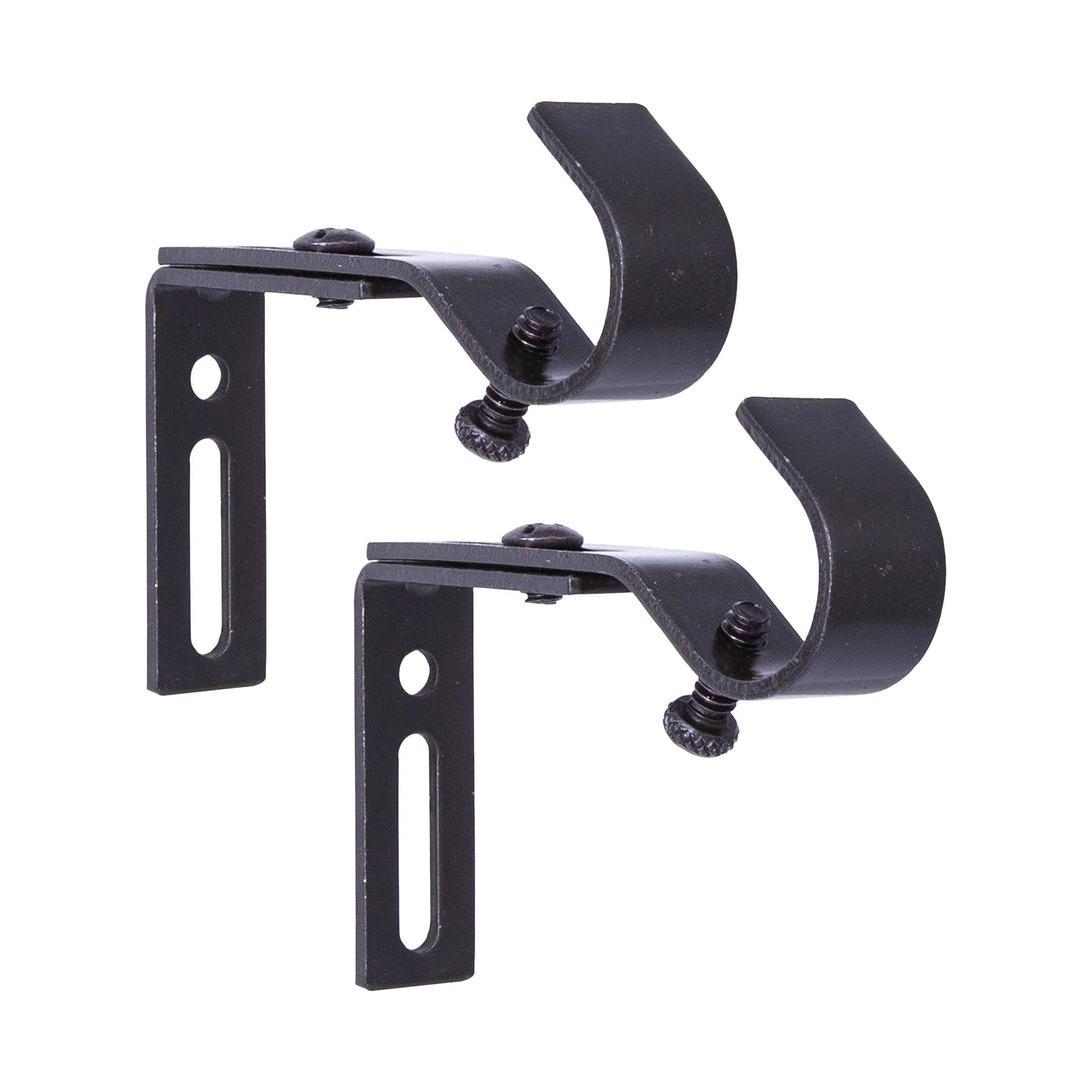 gb Home Collection Adjustable Curtain Rod Brackets, Satin, 2 Pcs, for 5/8  Rod, Heavy Duty Curtain Rod Holders, Curtain Holders, Curtain Rod Brackets