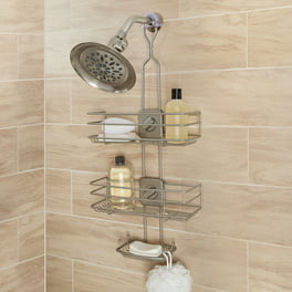 GeekDigg 2-Pack Shower Shelves for Tile Walls, Aluminum Corner Shower  Basket (Not brushed nickel) & 2 Pack Corner Shower Caddy, Adhesive Bathroom
