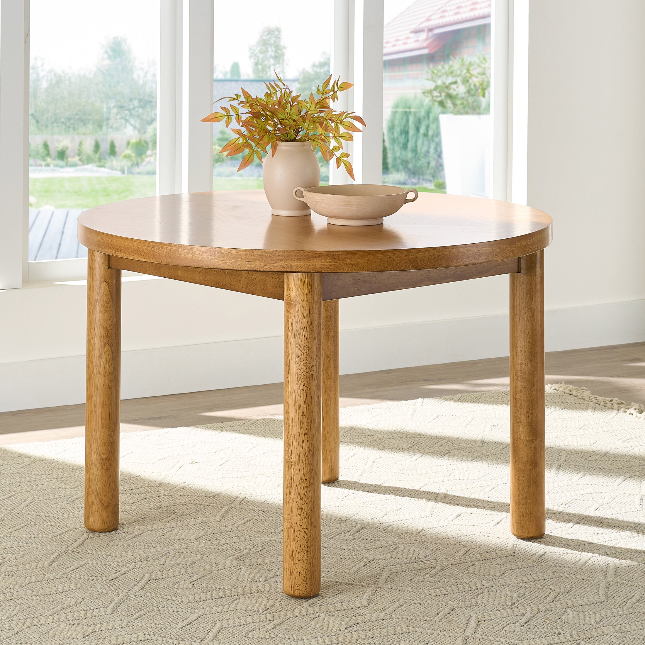 Walmart promo code:  Better Homes & Gardens Adlin 45" Round Dining Table, Dining Room, Light Honey