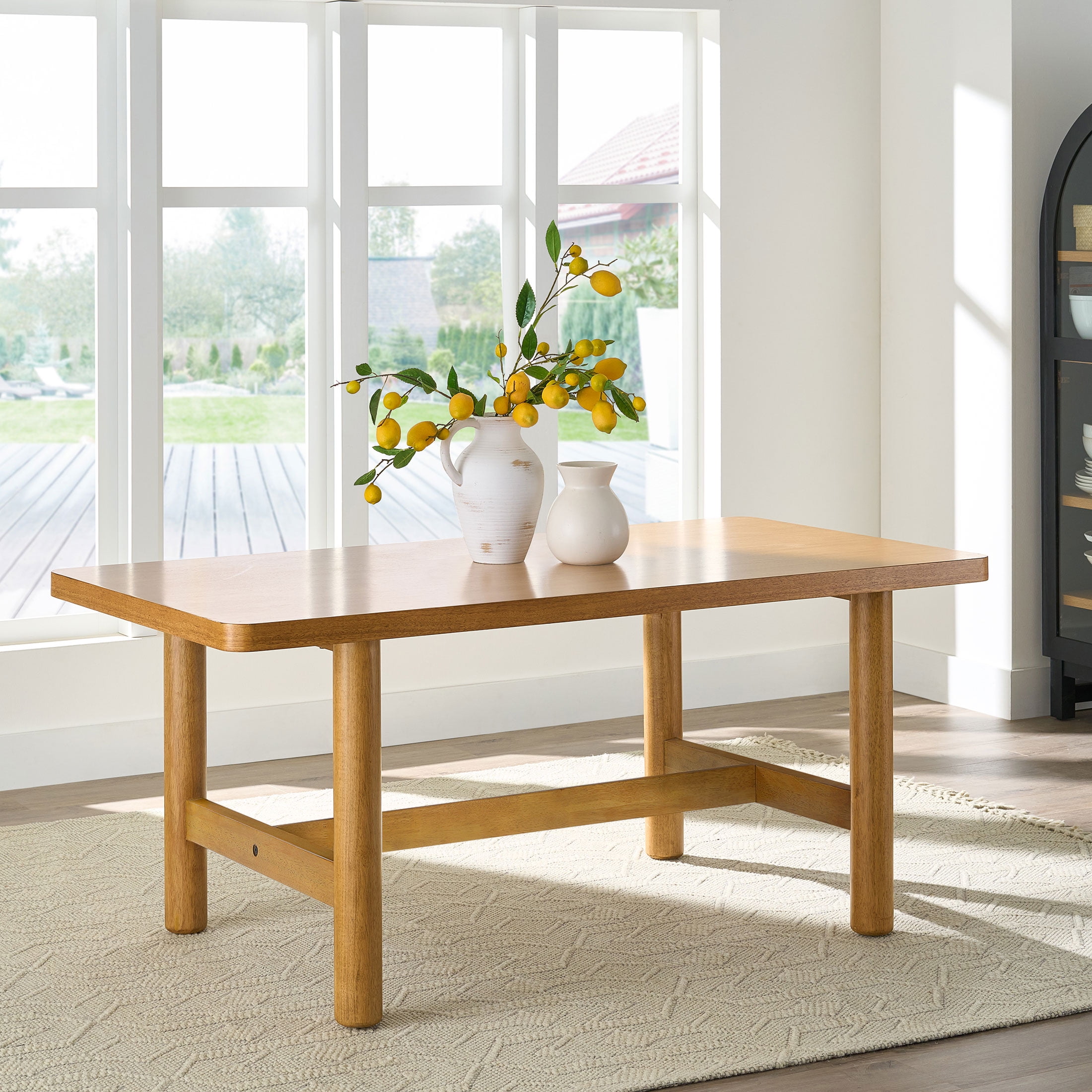Better Homes & Gardens Adlin 70 in Rectangle Dining Table, Light Honey - Walmart.com
