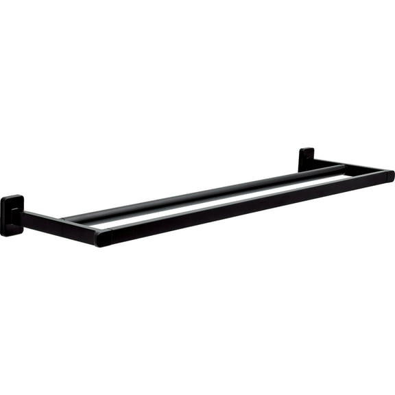 Better Homes & Gardens Alden 24" Double Towel Bar Holder, Matte Black