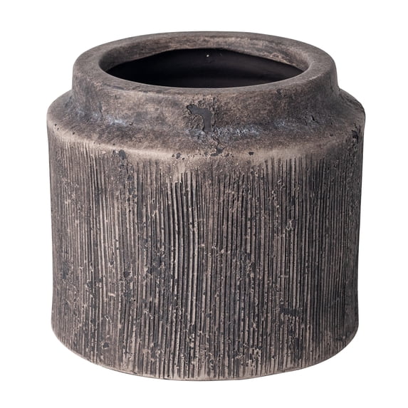 Better Homes & Gardens Alexander Round Ceramic Plant Planter, Black, 6 in x 5.4 in