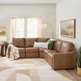 thumbnail image 1 of Better Homes & Gardens Allen Faux Leather Power Reclining Sectional, Cocoa, 1 of 15
