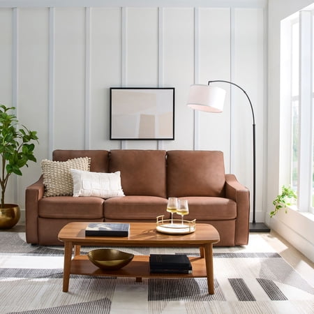 Better Homes & Gardens Allen 77" Powered Reclining Sofa, Cocoa Faux Leather