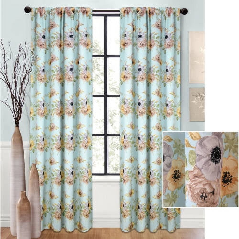 Better Homes & Gardens Amelia Floral Blooms Rod Pocket Curtain, Single Panel