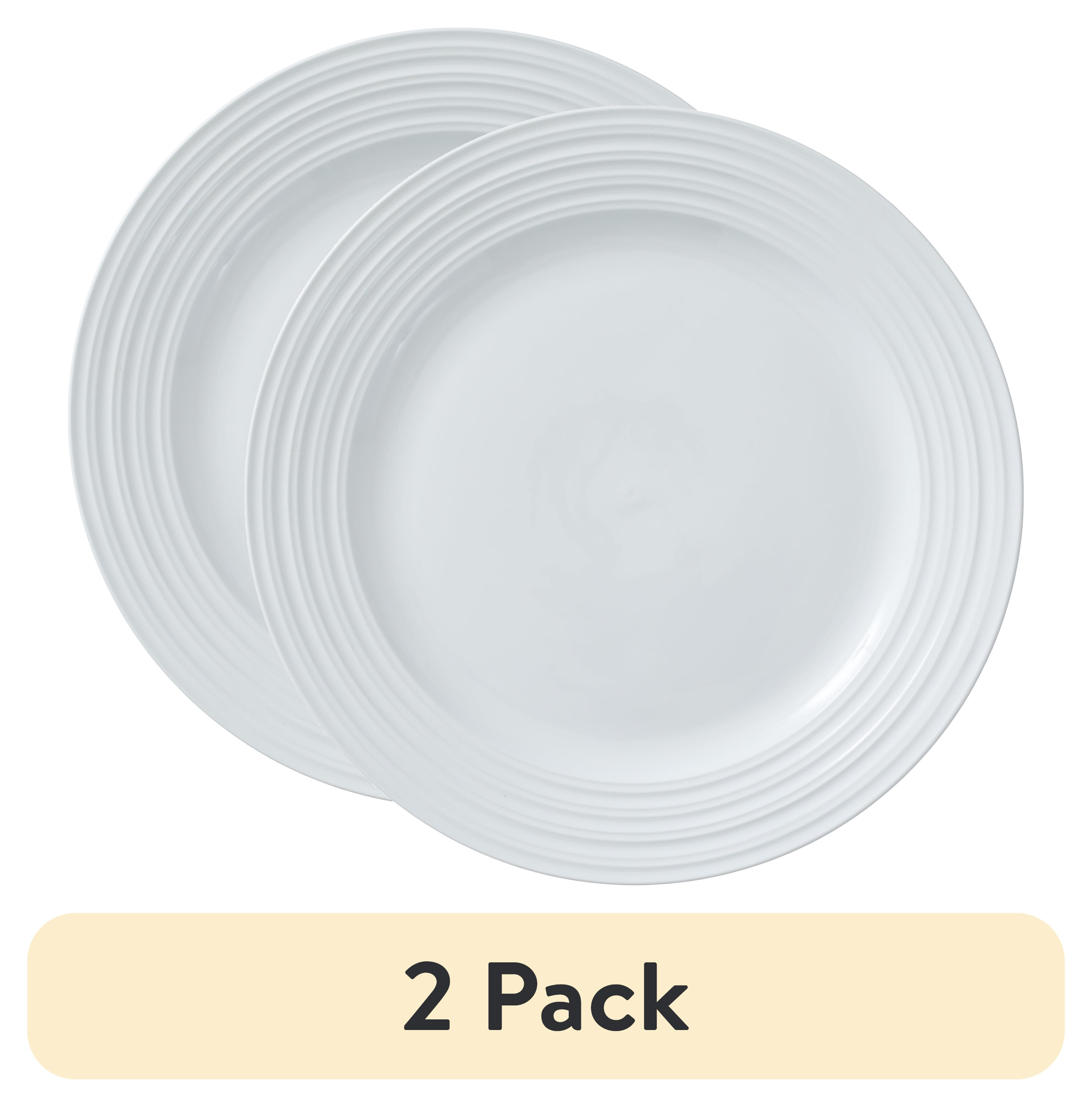 (2 pack) Better Homes & Gardens Anniston Porcelain Round-Shaped Dinner ...