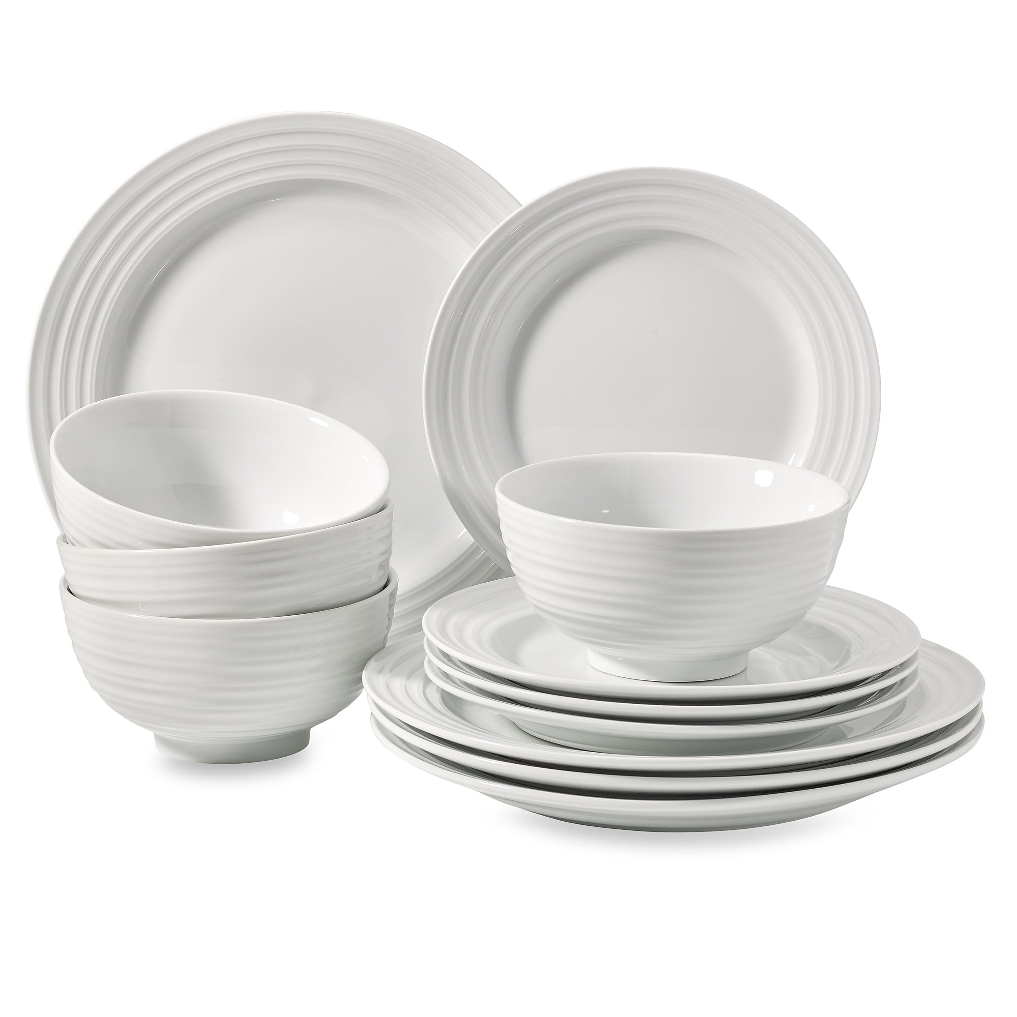 Serie Flora 60 Piece White Porcelain Dinner Set with 12 Piece CupSauce –  Nordic Abode