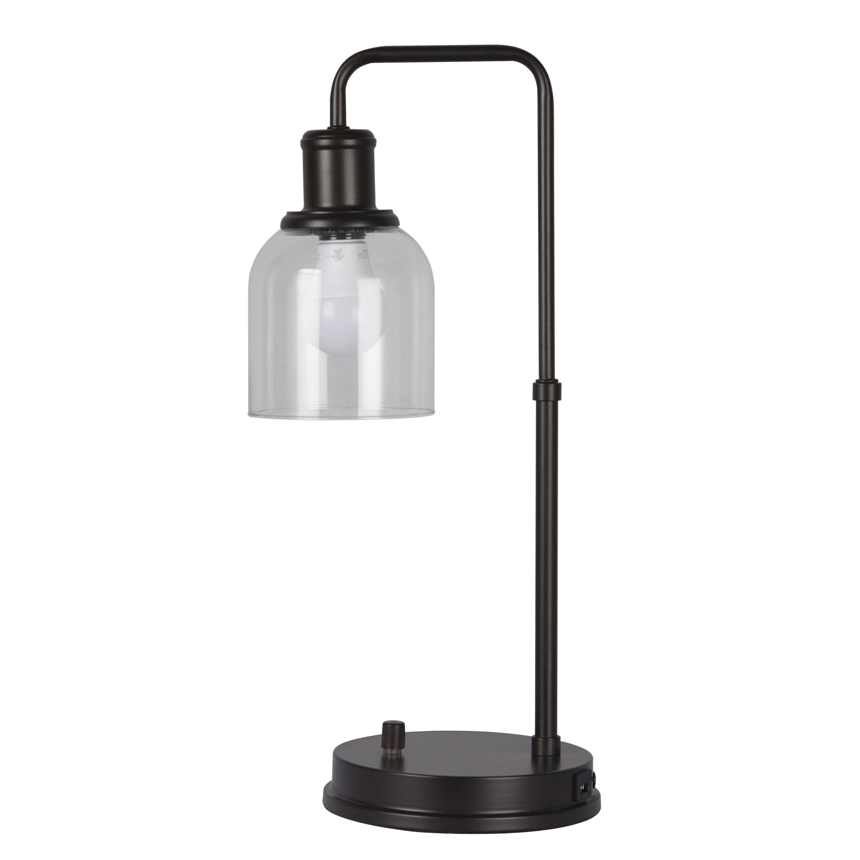 Better Homes & Gardens Antique Bronze 20” with USB Port & 7W LED Bulb Desk Lamp