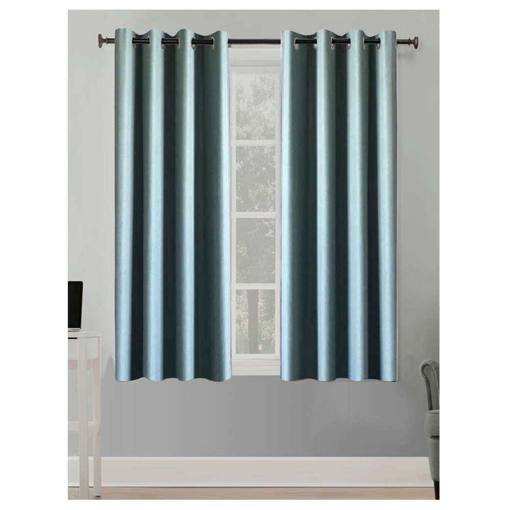 Better Homes & Gardens Solid Herringbone Blackout Curtain Panel, Blue, 1 Panel, 50 in W x 63 in L