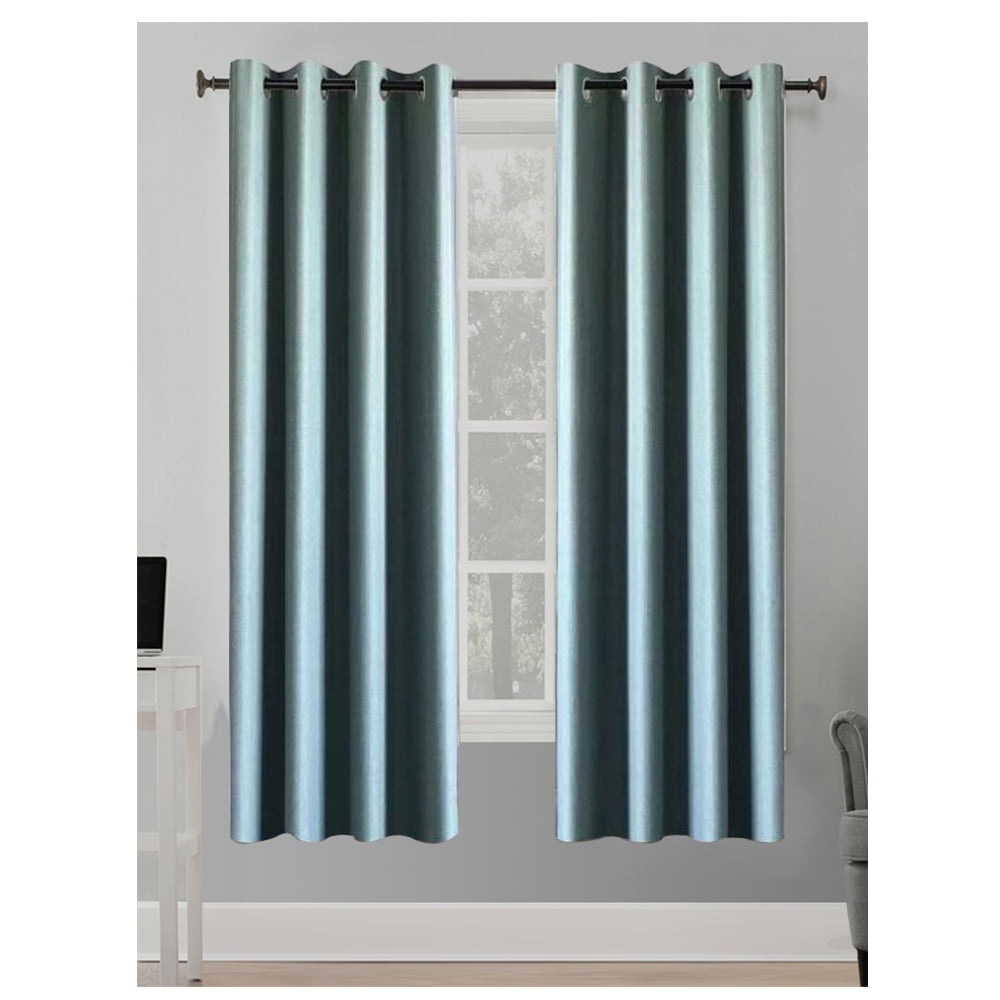 Better Homes & Gardens Solid Herringbone Blackout Curtain Panel, 1 Panel, Blue, 50" W x 84” L