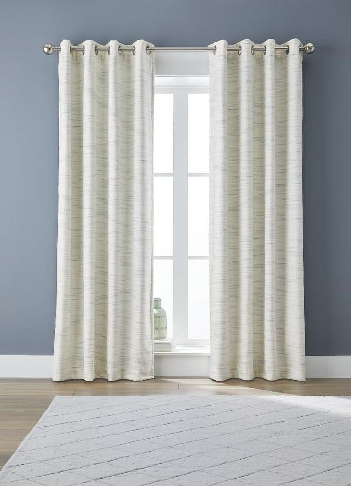 Better Homes & Gardens, Aqua Stripe Blackout Curtain Panel, 53" x 95", 1 Pack
