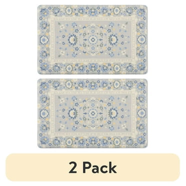 (2 pack) Better Homes & Gardens Arbela Kitchen Mat, Grey, 20"W x 32"L, 1 Piece