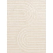Better Homes & Gardens Arches Hi Low Indoor Area Rug, Ivory, 5'x6'7"
