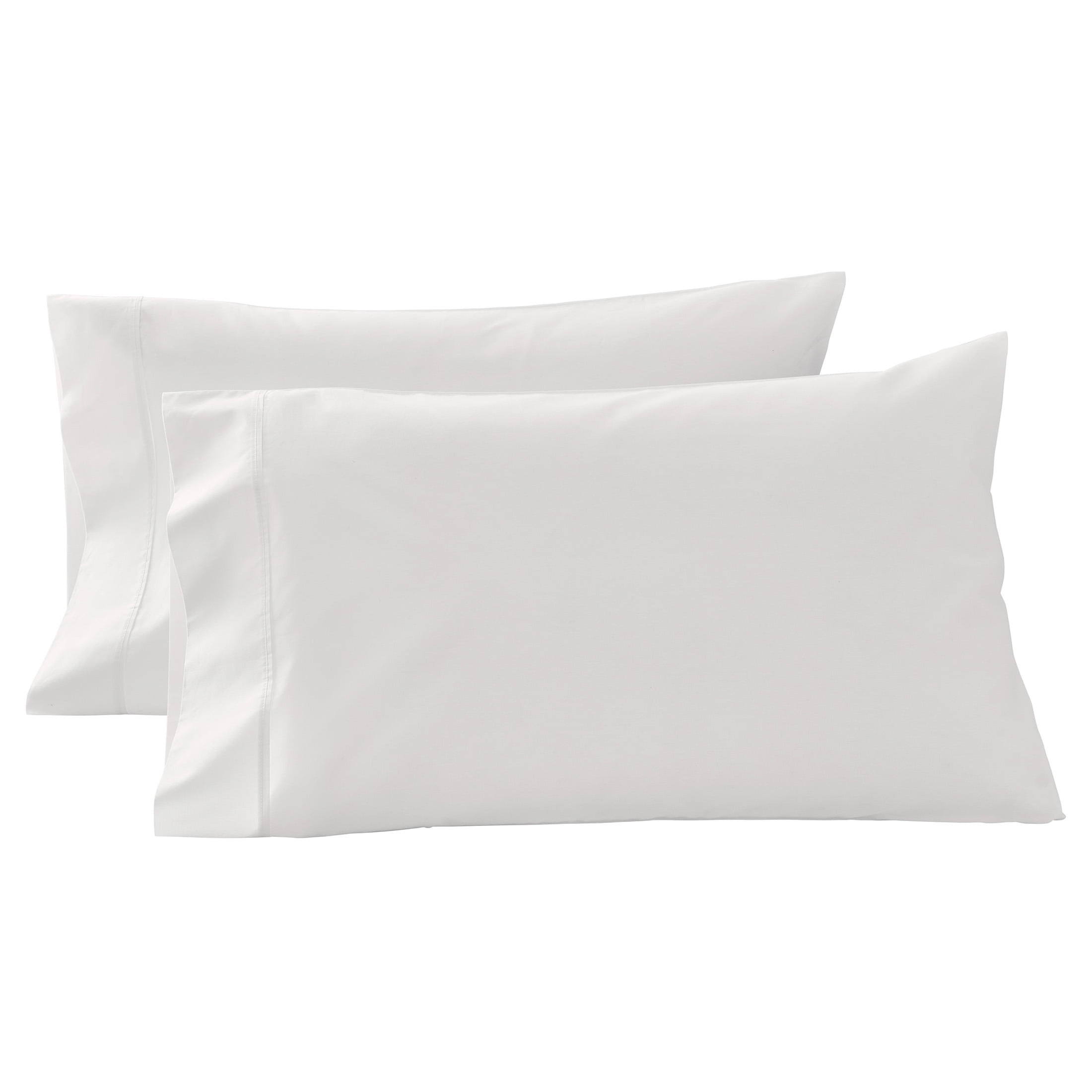 Better Homes & Gardens Arctic White Cotton Percale Pillowcases, King (2 Count)