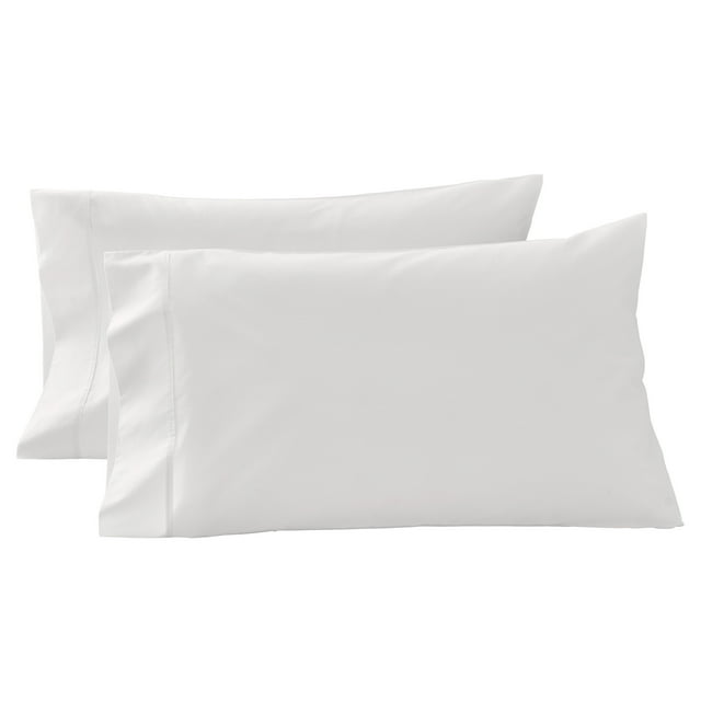 Better Homes & Gardens Arctic White Cotton Percale Pillowcases, King (2