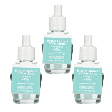 Better Homes & Gardens Aroma Accents Oil Refill 24 mL (3-Pack), Caribbean Sea Breeze