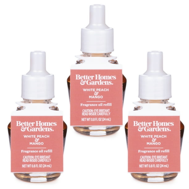 Better Homes & Gardens Aroma Accents Oil Refill 24 mL (3Pack), White Peach Mango