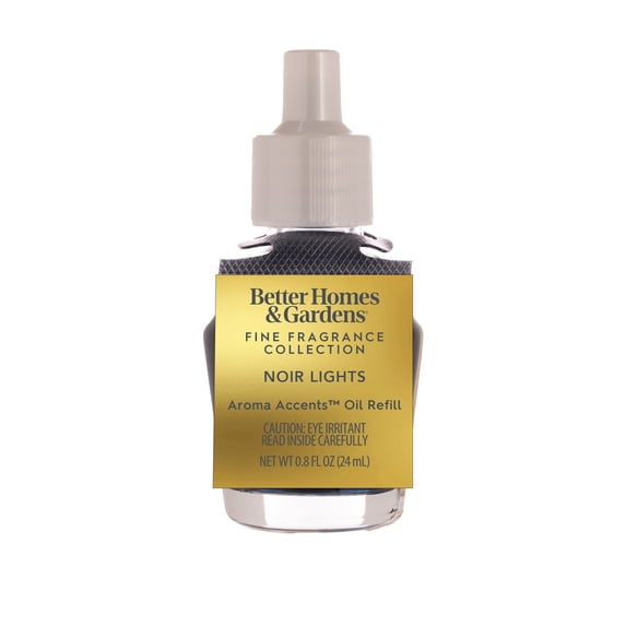 Better Homes & Gardens Fine Fragrance Aroma Accents Plug-in Oil Refill 24mL, Noir Nights