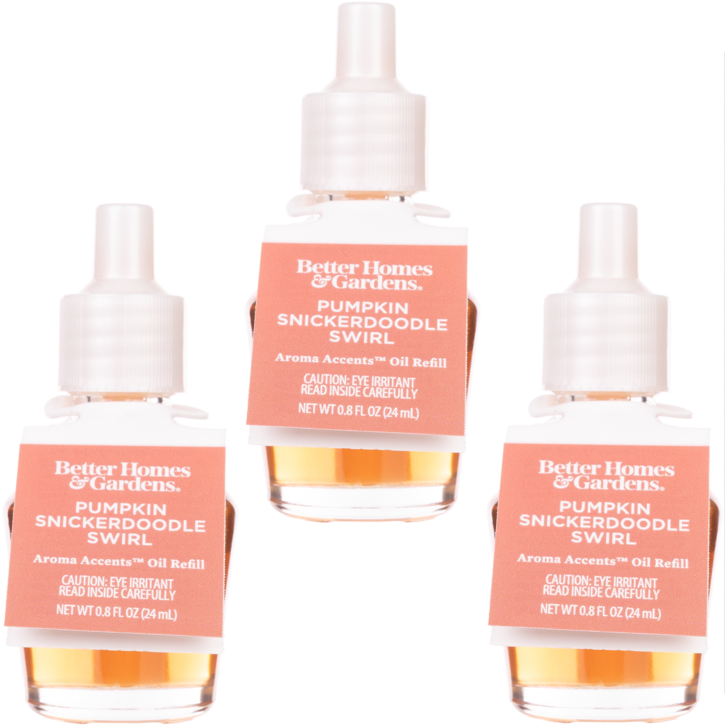 Better Homes & Gardens Aroma Accents Oil Refill, Pumpkin Snickerdoodle Swirl, 3pk